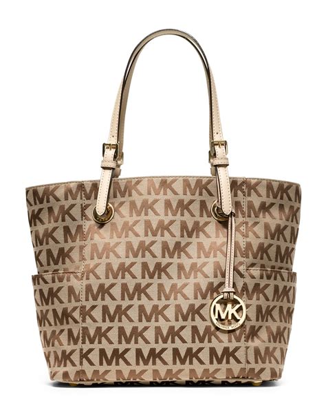 michael kors graphic logo purse|michael kors signature tote strap.